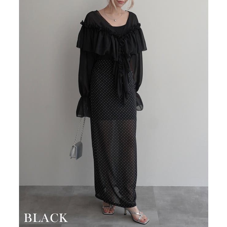 ラッフルフリルシアーブラウスRashik シャツ 大人カジュアル | BUYSENSE | 詳細画像9 