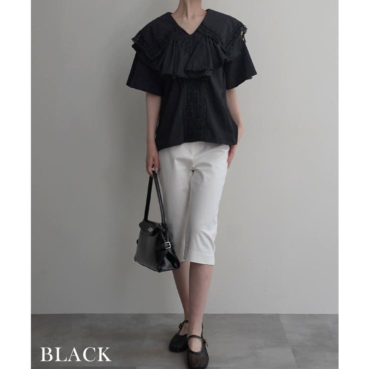 ビッグカラーケープブラウスRashik シャツ 大人カジュアル | BUYSENSE | 詳細画像11 