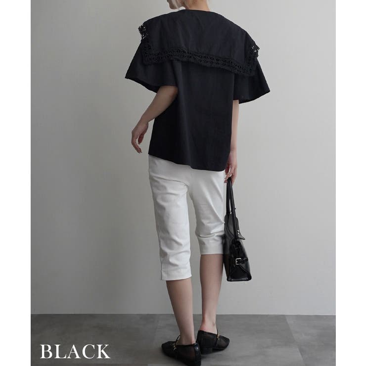 ビッグカラーケープブラウスRashik シャツ 大人カジュアル | BUYSENSE | 詳細画像12 