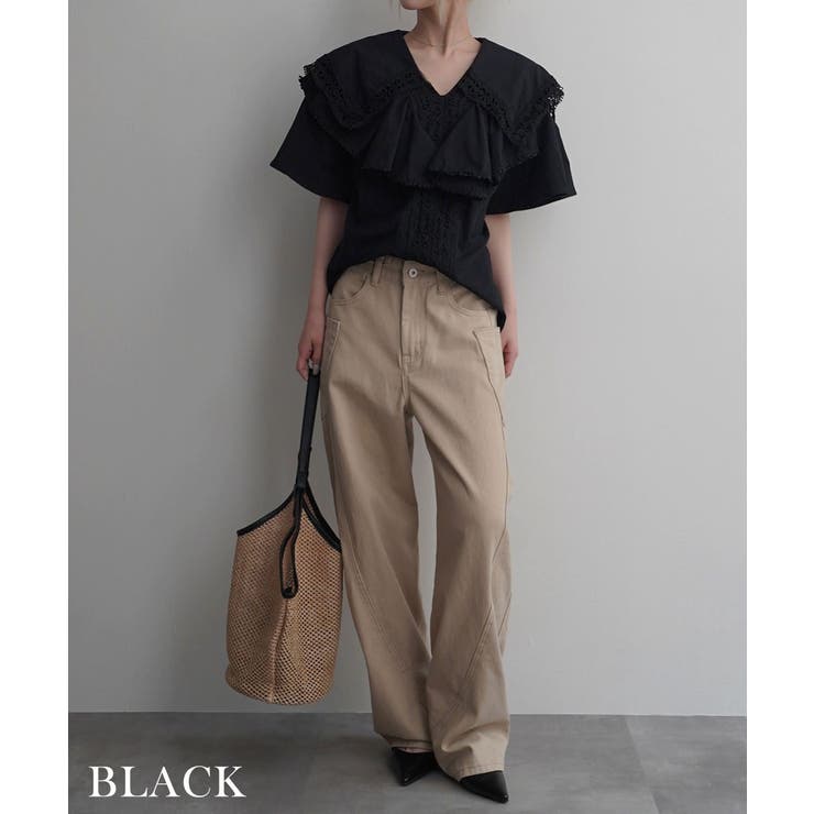 ビッグカラーケープブラウスRashik シャツ 大人カジュアル | BUYSENSE | 詳細画像15 