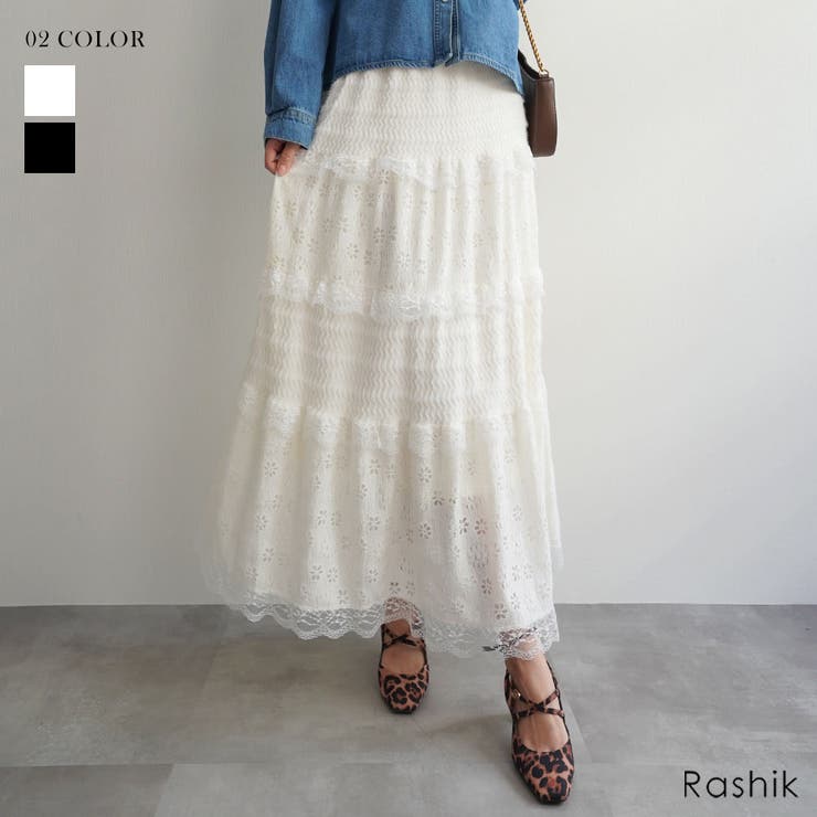 フラワーレーススカートRashik スカート 大人カジュアル | BUYSENSE | 詳細画像1 