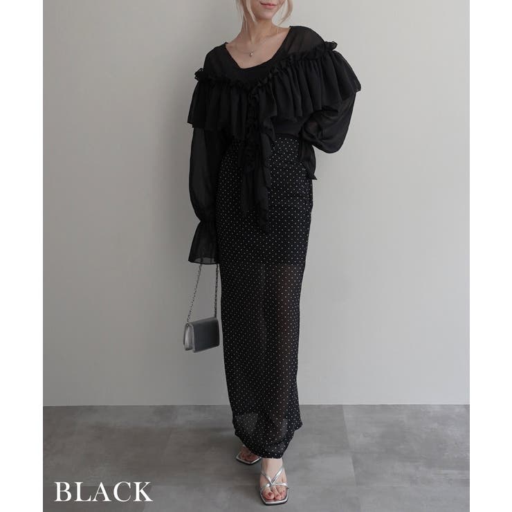 シースルードットロングスカートRashik スカート 大人カジュアル | BUYSENSE | 詳細画像14 
