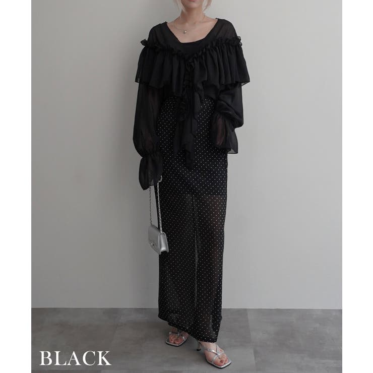 シースルードットロングスカートRashik スカート 大人カジュアル | BUYSENSE | 詳細画像15 