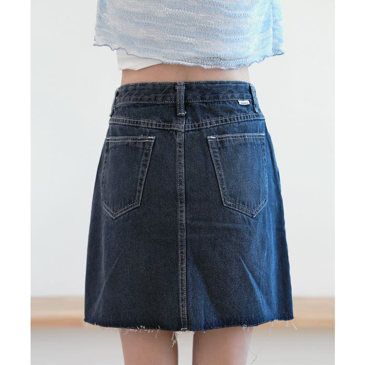 カットスリットポイントデニムスカート | by muni:r | 詳細画像10 