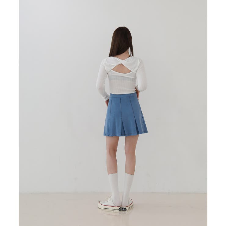 ユニークバックポイントツイストTシャツ | by muni:r | 詳細画像12 