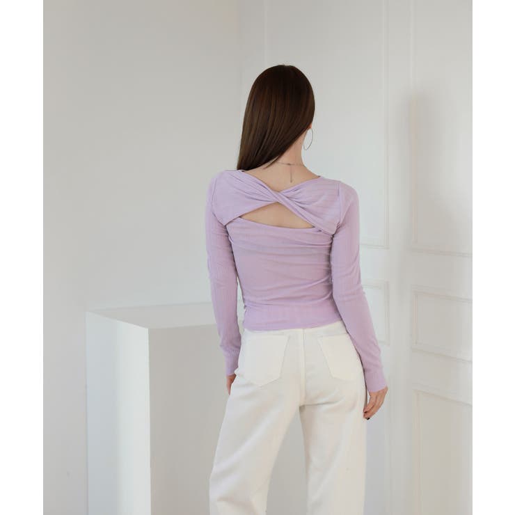 ユニークバックポイントツイストTシャツ | by muni:r | 詳細画像15 