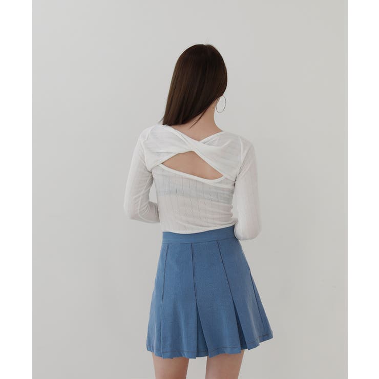 ユニークバックポイントツイストTシャツ | by muni:r | 詳細画像9 