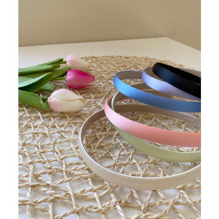 デイリーポイント 6カラーサテンヘアバンド | by muni:r | 詳細画像1 