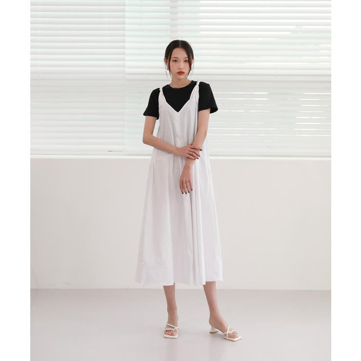 肩のねじれポイントビスチェコットンワンピース | by muni:r | 詳細画像10 