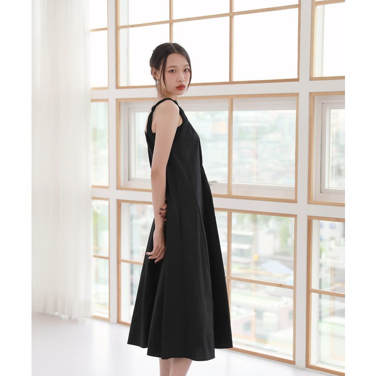 肩のねじれポイントビスチェコットンワンピース | by muni:r | 詳細画像2 