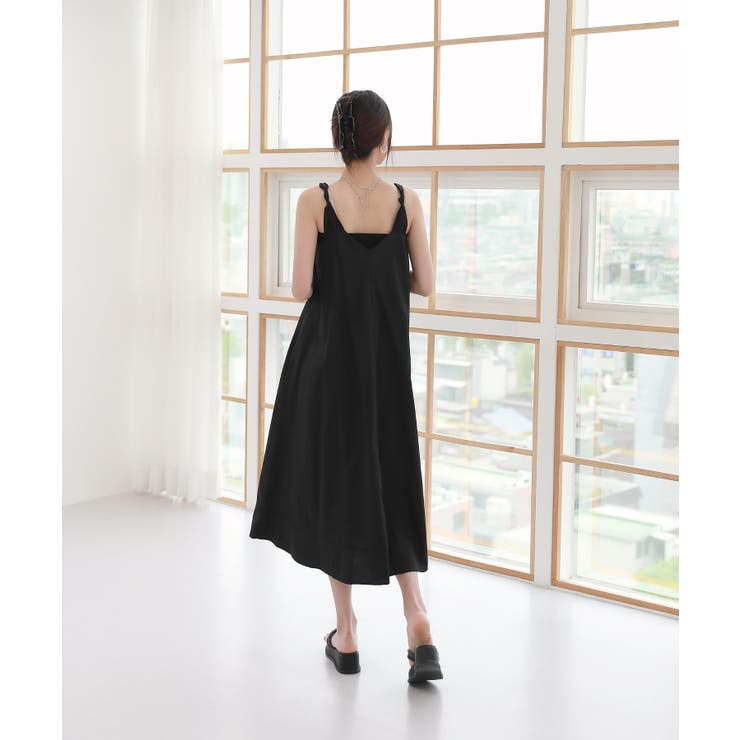 肩のねじれポイントビスチェコットンワンピース | by muni:r | 詳細画像4 