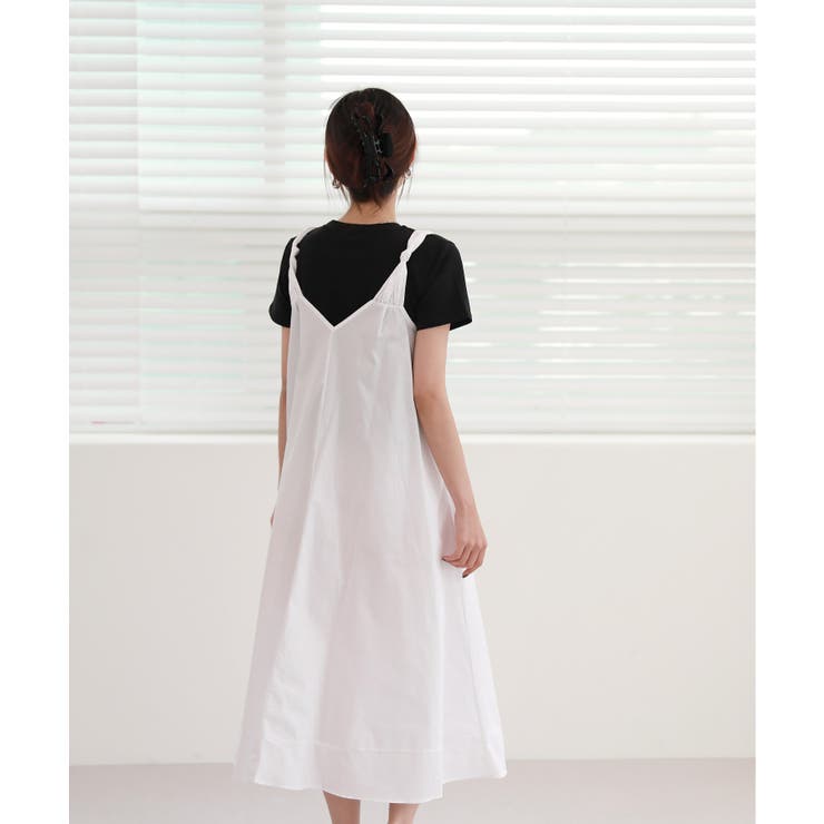 肩のねじれポイントビスチェコットンワンピース | by muni:r | 詳細画像9 