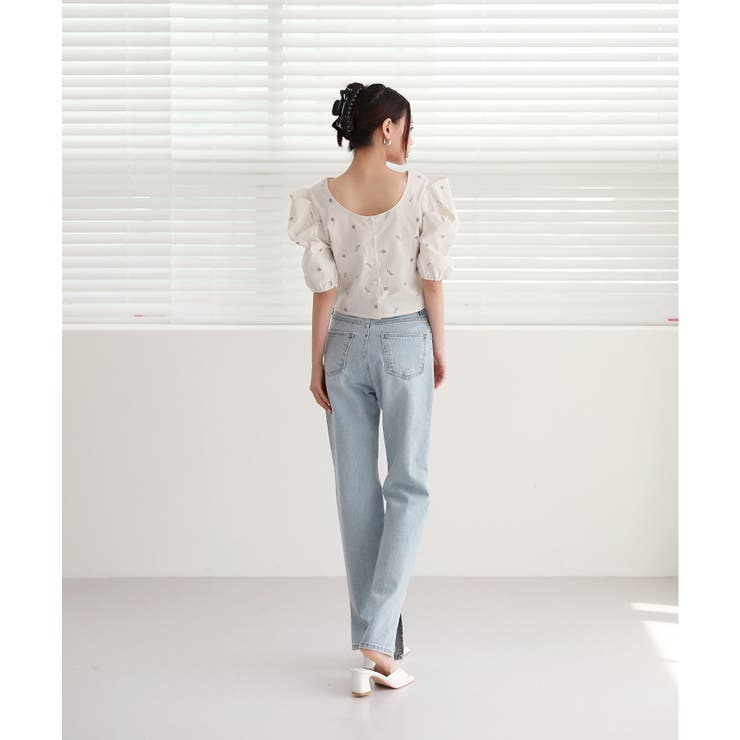 フラワープリントパフブラウス | by muni:r | 詳細画像10 