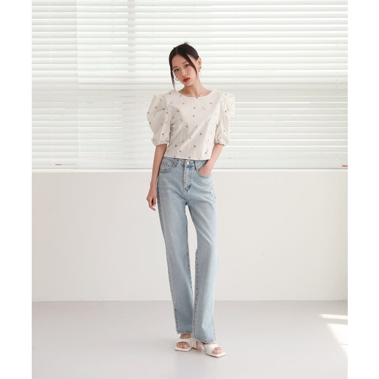 フラワープリントパフブラウス | by muni:r | 詳細画像12 