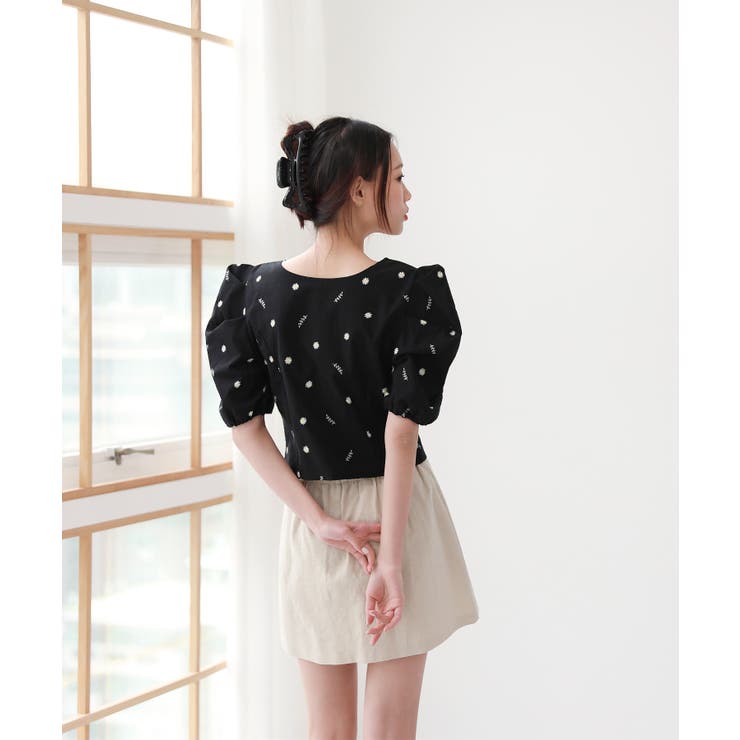 フラワープリントパフブラウス | by muni:r | 詳細画像2 