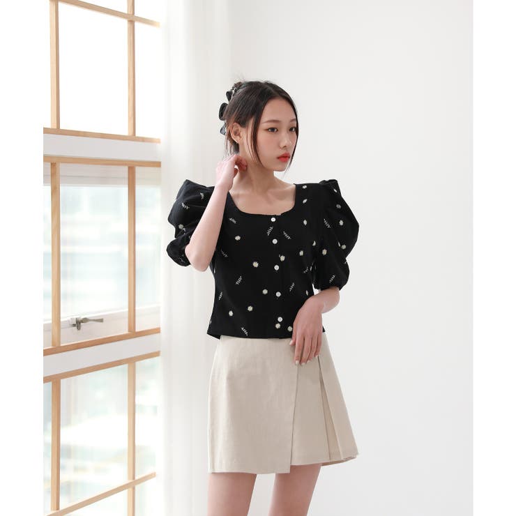 フラワープリントパフブラウス | by muni:r | 詳細画像3 