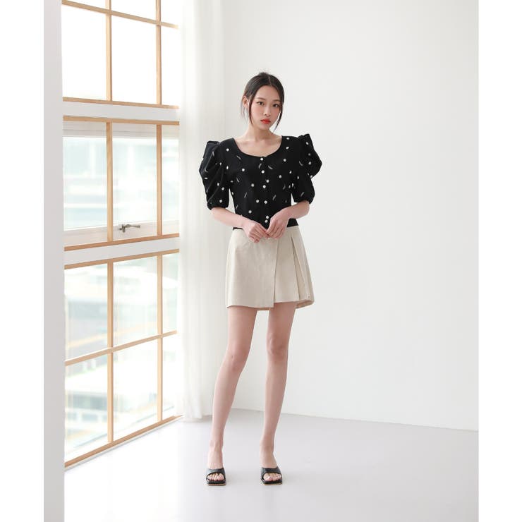 フラワープリントパフブラウス | by muni:r | 詳細画像5 