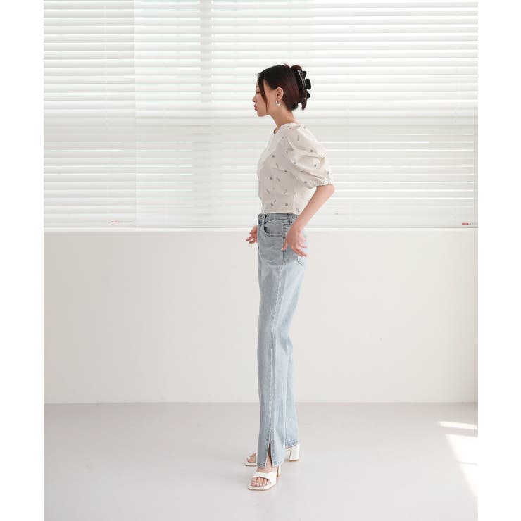 フラワープリントパフブラウス | by muni:r | 詳細画像9 