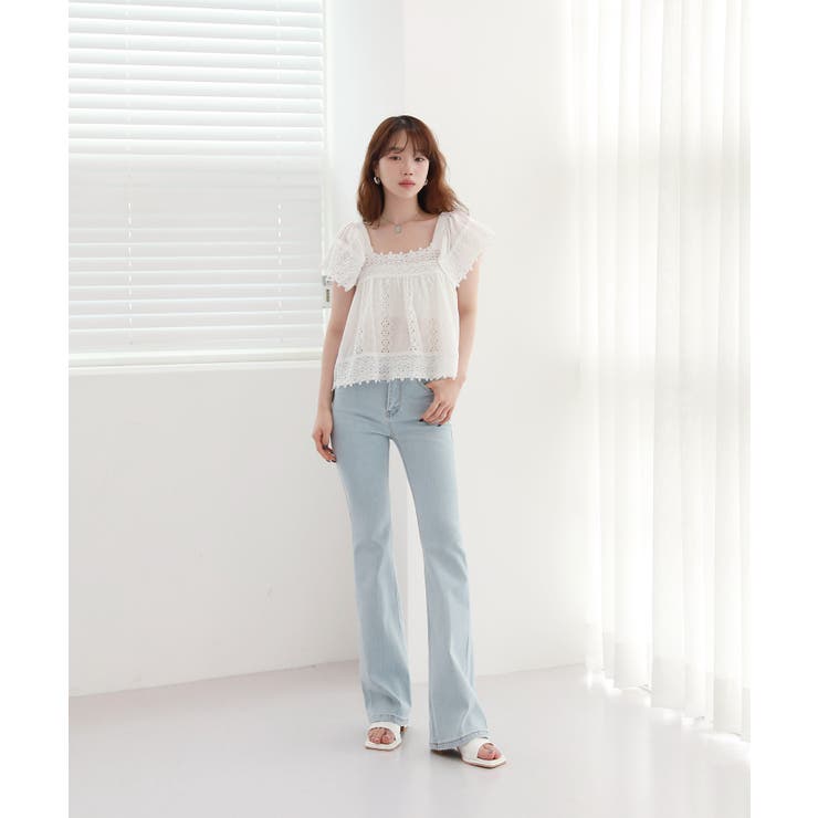 ラブリー パンチング レース ブラウス | by muni:r | 詳細画像7 