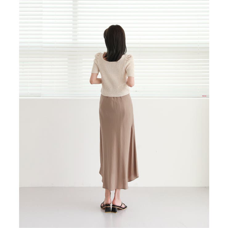 リブ セミ パフ カーディガン | by muni:r | 詳細画像13 