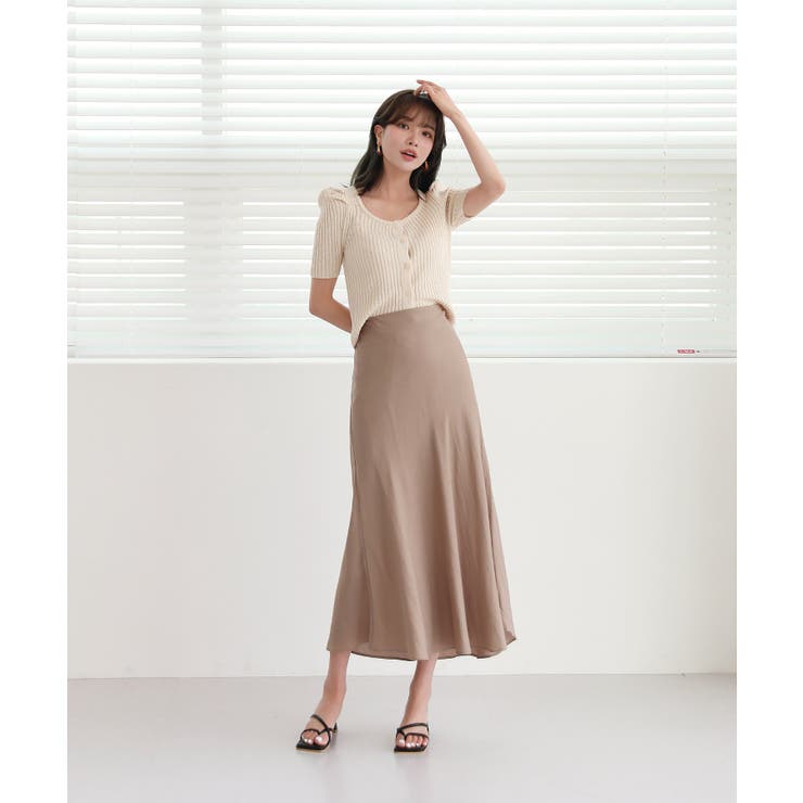 リブ セミ パフ カーディガン | by muni:r | 詳細画像14 