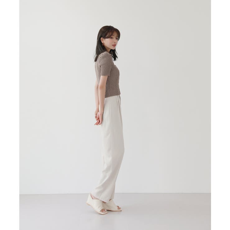 リブ セミ パフ カーディガン | by muni:r | 詳細画像6 