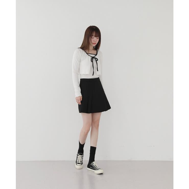 配色ストラップカーディガン+キャミソールセット | by muni:r | 詳細画像4 