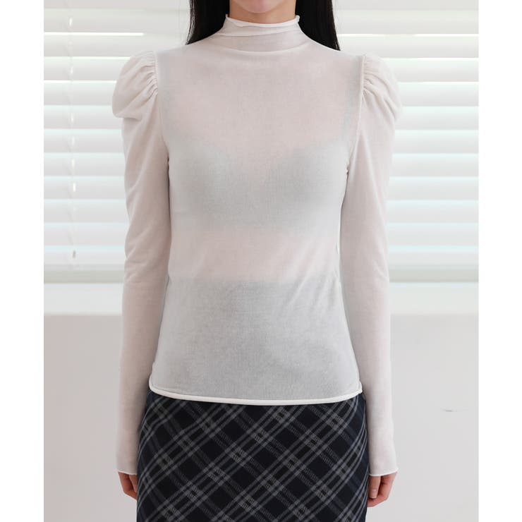 美品　ファビアナフィリッピ　モニーレ　装飾　リネン　タートルネック　半袖Tシャツ 美品 ファビアナフィリッピ モニーレ 装飾 リネン