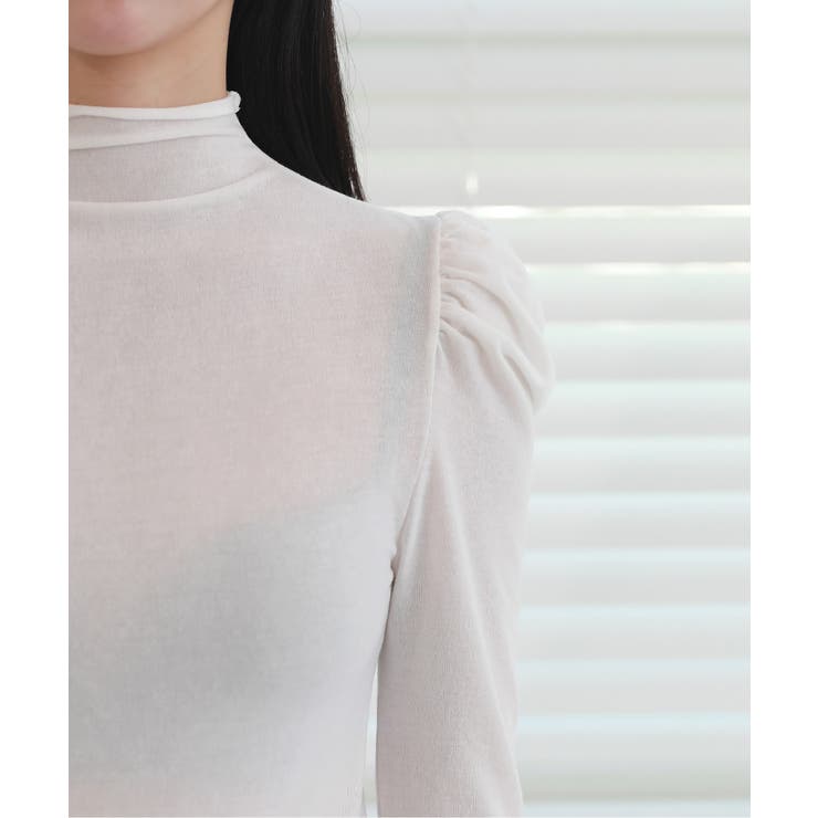 美品　ファビアナフィリッピ　モニーレ　装飾　リネン　タートルネック　半袖Tシャツ 美品 ファビアナフィリッピ モニーレ 装飾 リネン