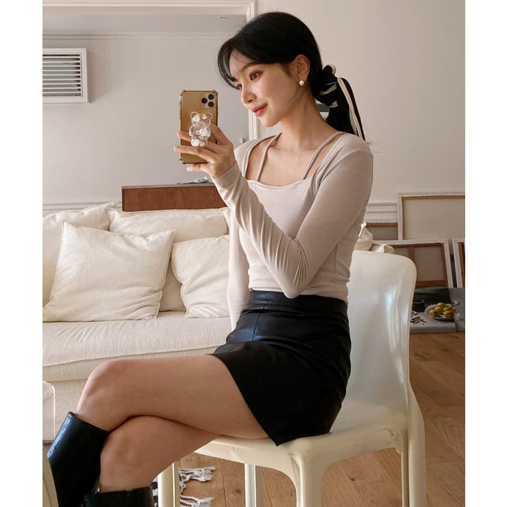 ベージュ | ユニークボレロキャミソール | by muni:r