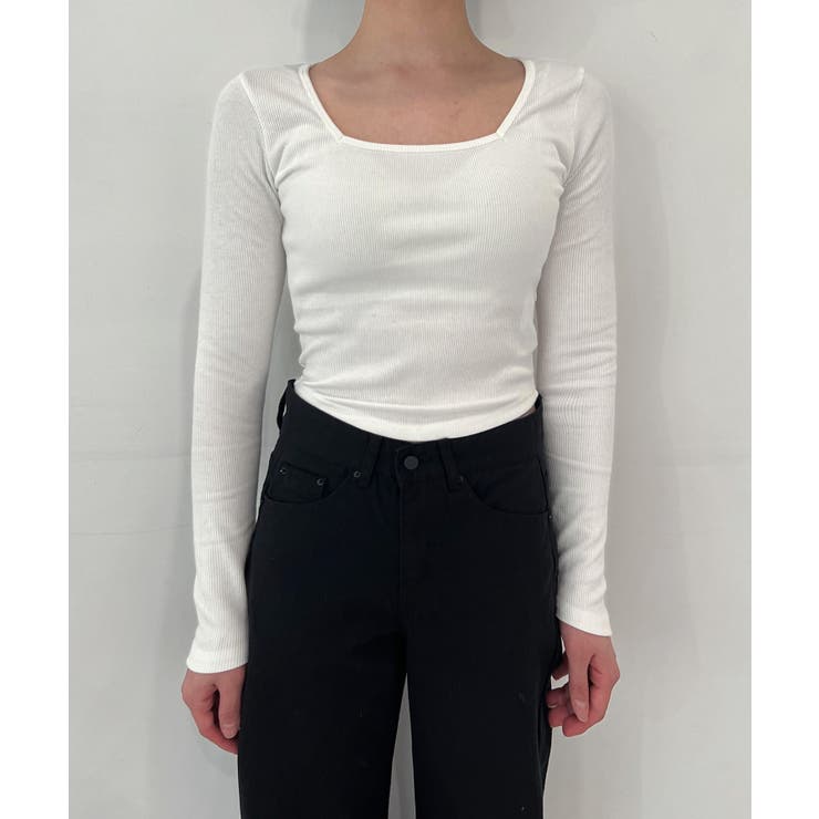 スリムスクエアリブTシャツ | by muni:r | 詳細画像12 