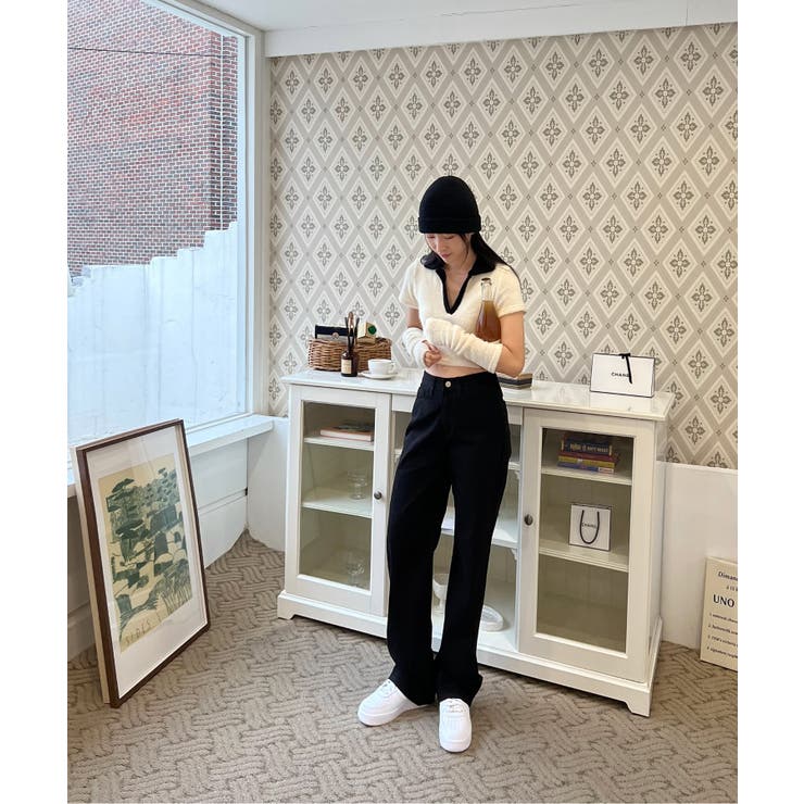 テリーVネックカラー半袖Tシャツ(ウォーマーSET) | by muni:r | 詳細画像10 