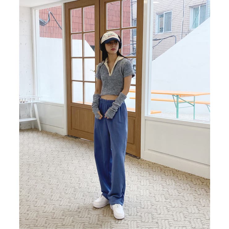 テリーVネックカラー半袖Tシャツ(ウォーマーSET) | by muni:r | 詳細画像21 