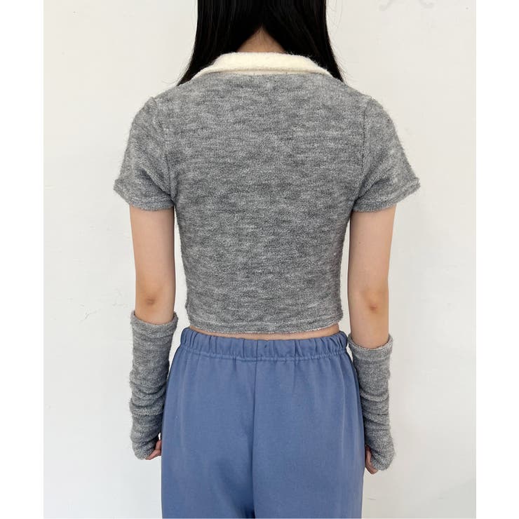 テリーVネックカラー半袖Tシャツ(ウォーマーSET) | by muni:r | 詳細画像33 