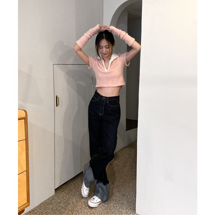 テリーVネックカラー半袖Tシャツ(ウォーマーSET) | by muni:r | 詳細画像37 