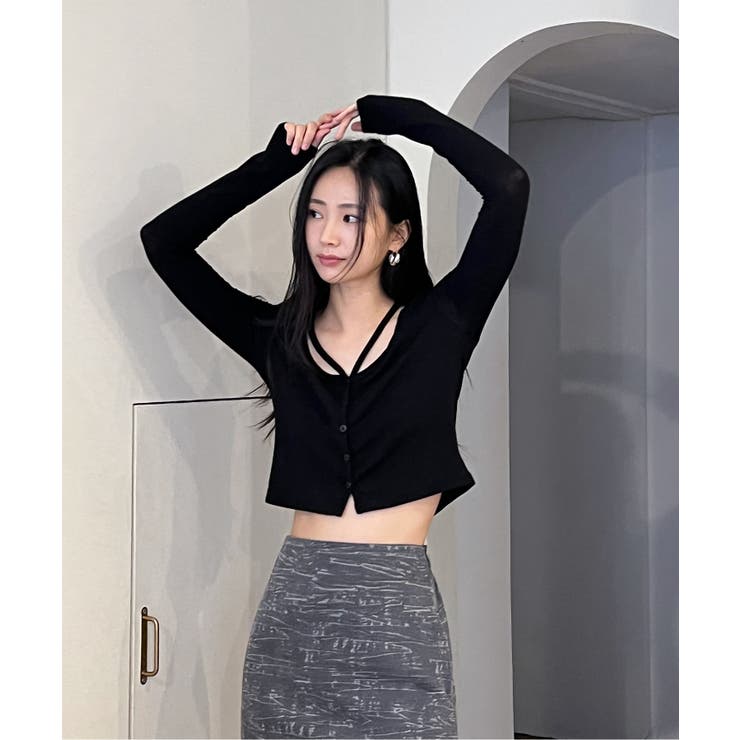 ユニークスリットポイント 長袖カーディガン | by muni:r | 詳細画像26 