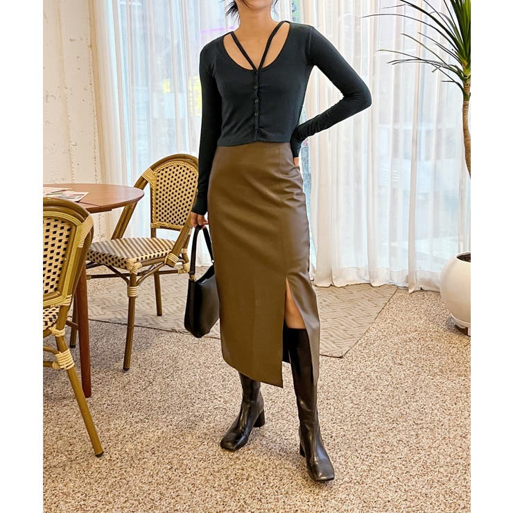 ユニークスリットポイント 長袖カーディガン | by muni:r | 詳細画像34 