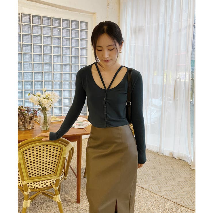 ユニークスリットポイント 長袖カーディガン | by muni:r | 詳細画像41 