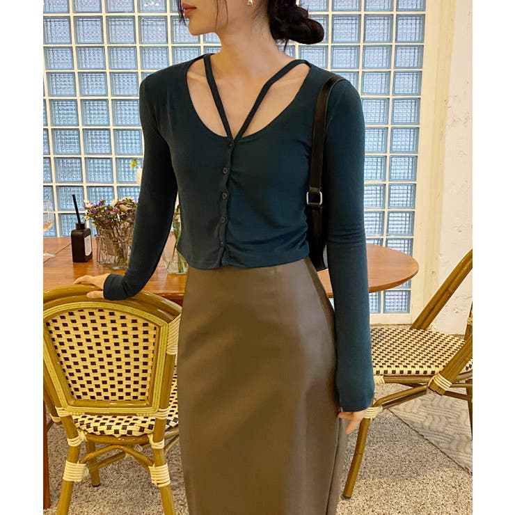 ユニークスリットポイント 長袖カーディガン | by muni:r | 詳細画像43 