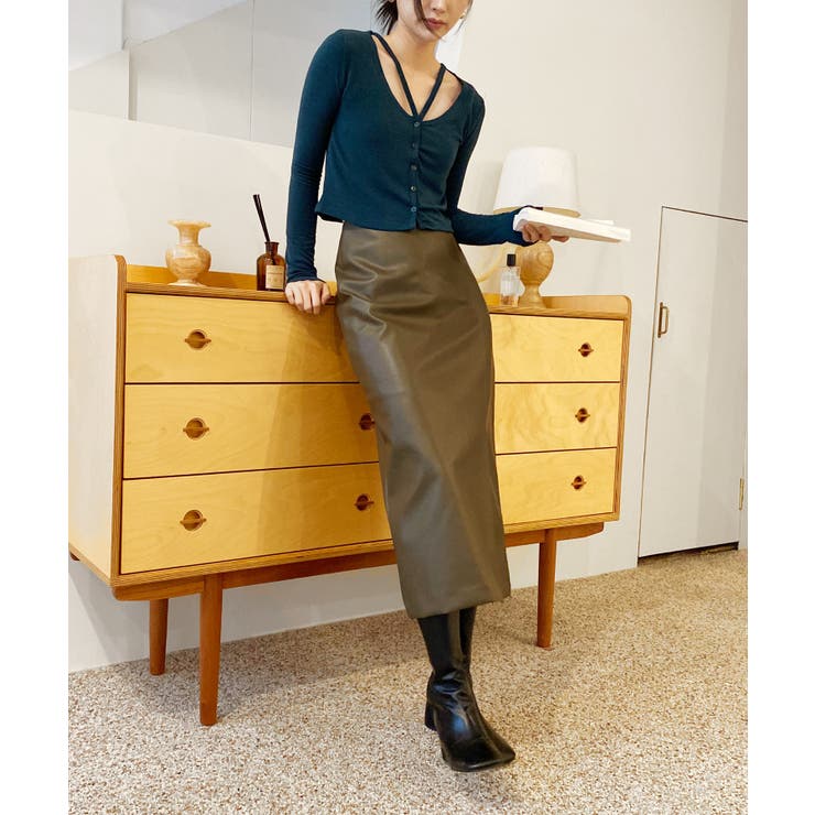 ユニークスリットポイント 長袖カーディガン | by muni:r | 詳細画像44 