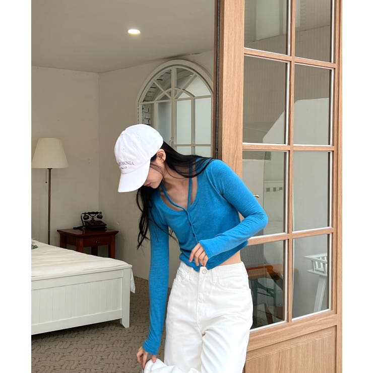 ユニークスリットポイント 長袖カーディガン | by muni:r | 詳細画像45 