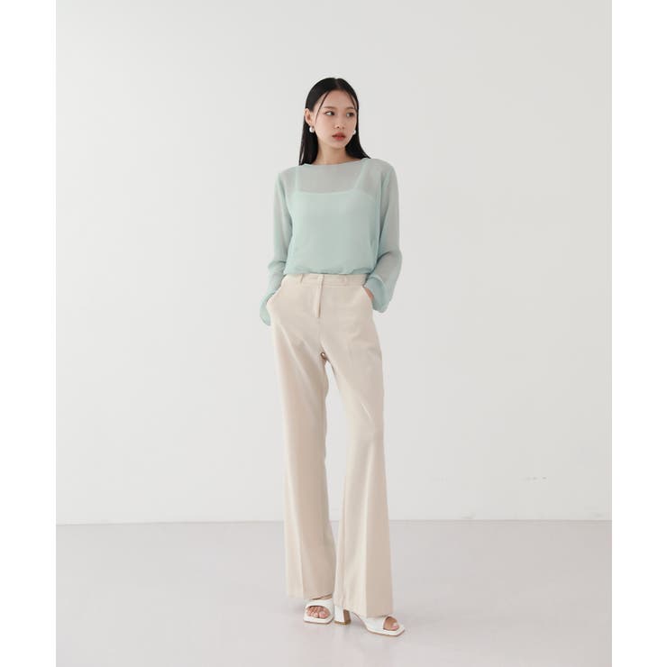 ムニールハイネック アイテム 新しいデザインのシースルー ブラウス | by muni:r | 詳細画像39 