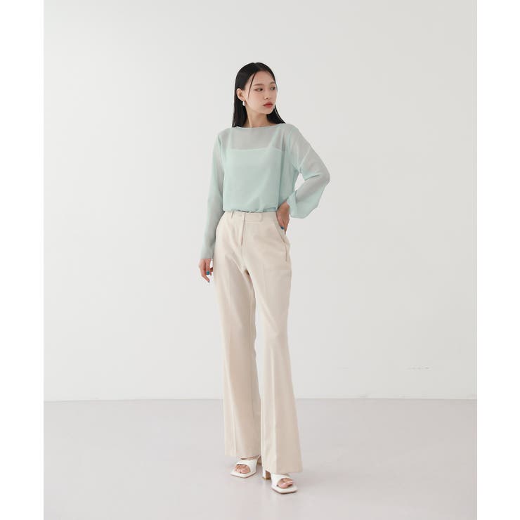 ムニールハイネック アイテム 新しいデザインのシースルー ブラウス | by muni:r | 詳細画像40 