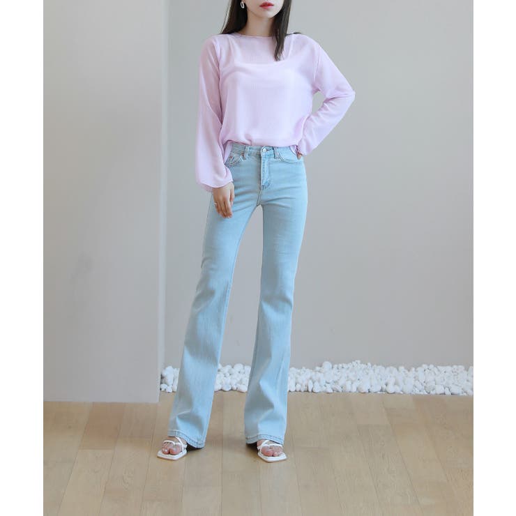 ムニールハイネック アイテム 新しいデザインのシースルー ブラウス | by muni:r | 詳細画像46 