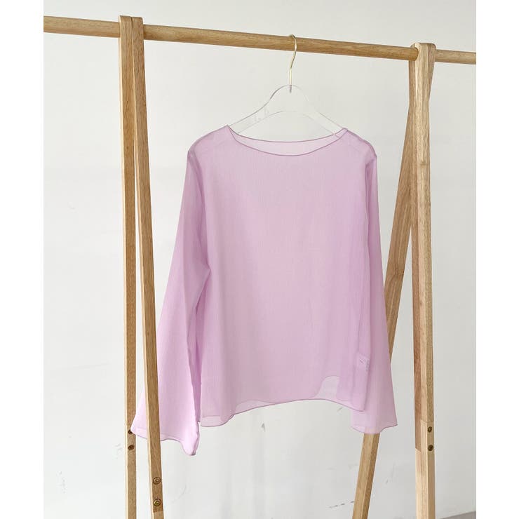 ムニールハイネック アイテム 新しいデザインのシースルー ブラウス | by muni:r | 詳細画像61 