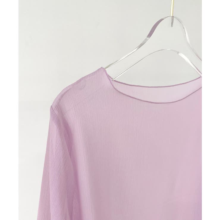 ムニールハイネック アイテム 新しいデザインのシースルー ブラウス | by muni:r | 詳細画像62 