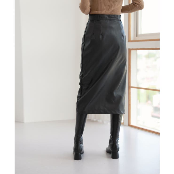 Hライン フロントスリット スカート | by muni:r | 詳細画像15 