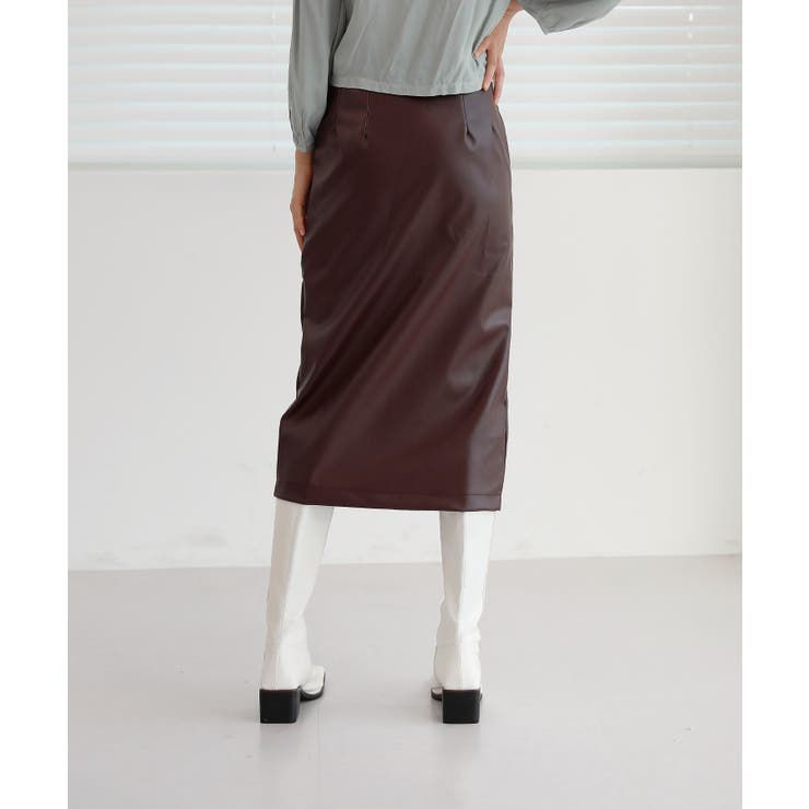 Hライン フロントスリット スカート | by muni:r | 詳細画像6 