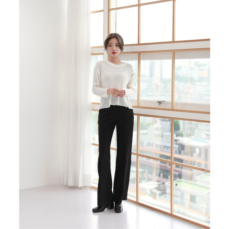 デイリー 斜め ボタン 肩 スリット ニット | by muni:r | 詳細画像16 