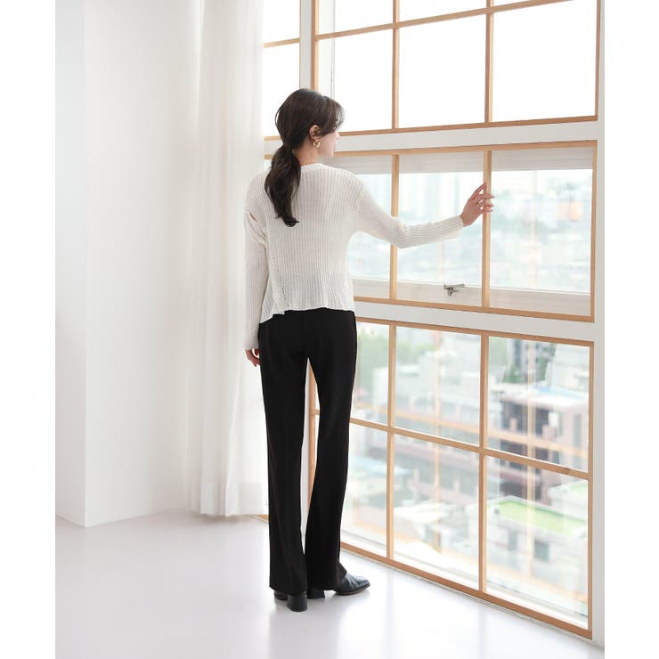 デイリー 斜め ボタン 肩 スリット ニット | by muni:r | 詳細画像18 